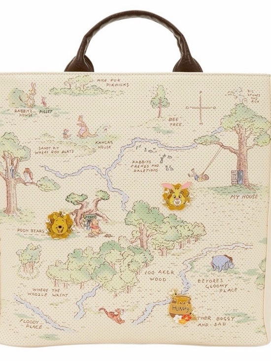 Loungefly Handbags - Winnie the Pooh 100 acre woods Map Tote - pin trading bag